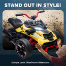 AIYAPLAY 12V Kids Electric Ride On Car, Battery Powered Ride On ATV, Yellow