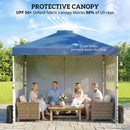 Outsunny Pop Up Gazebo Waterproof Height Adjustable 3 x 3 (m) Dark Blue