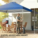 Outsunny Pop Up Gazebo Waterproof Height Adjustable 3 x 3 (m) Dark Blue