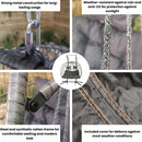 Samuel Alexander 2 Seater Hanging Garden Rattan Egg Chair With Steel Frame And Waterproof Cover In Grey