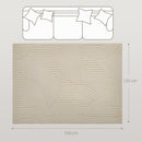 HOMCOM Modern Geometric Rug, Thick Plush, Non-Slip,Cream