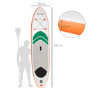 Outsunny Inflatable Paddle Stand Up Board, Adjustable Aluminum Paddle Non-Slip Deck Board, with ISUP Accessories & Carry Bag, 300L x 76W x 15H cm