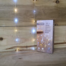 200 LED 10m  Premier MicroBrights Indoor Outdoor Christmas Multi Function Battery Operated Lights with Timer on Pin Wire in Warm & Cool White