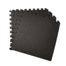 Samuel Alexander Black EVA Foam Floor Mats 60x60cm Interlocking Gym & Play Mats, Non-Slip, Water Resistant