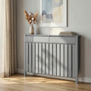 HOMCOM Radiator Cover With Drawer And Vertical Slats Grey