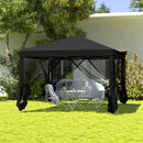 Outsunny Heavy Duty Pop Up Gazebo with Removable Mesh Sidewall Khaki