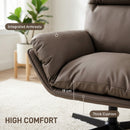 HOMCOM Accent Chair With 360 Swivel Dark Brown