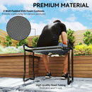 Outsunny 2 In1 Folding Garden Kneeler Foam Chair Pad Support Bench, Grey