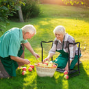 Outsunny 2 In1 Folding Garden Kneeler Foam Chair Pad Support Bench, Grey