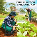 Outsunny 2 In1 Folding Garden Kneeler Foam Chair Pad Support Bench, Grey