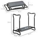 Outsunny 2 In1 Folding Garden Kneeler Foam Chair Pad Support Bench, Grey