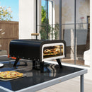 Outsunny Outdoor Tabletop Gas Pizza Oven with 12\" Pizza Stone & Peel, Black