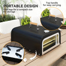 Outsunny Outdoor Tabletop Gas Pizza Oven with 12\" Pizza Stone & Peel, Black