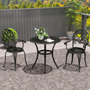Outsunny 3PCs Bistro Set,  Aluminium Garden Table and Chairs
