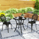 Outsunny 3PCs Bistro Set,  Aluminium Garden Table and Chairs