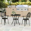 Outsunny 3PCs Bistro Set,  Aluminium Garden Table and Chairs