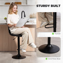 HOMCOM Bar Stools Set Of 2 Adjustable Swivel Bar Chairs With Backrest Black