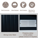 Outsunny Lockable Garden Shed Large Patio Roofed Tool Metal Storage Building Foundation Sheds Box Outdoor Furniture, 7ft x 4ft, Dark Grey