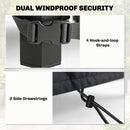 Outsunny Garden Furniture Cover, 420D Waterproof, 125 X 125 X 74 Cm, Black