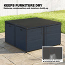 Outsunny Garden Furniture Cover, 420D Waterproof, 125 X 125 X 74 Cm, Black