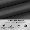 Outsunny Garden Furniture Cover, 420D Waterproof, 125 X 125 X 74 Cm, Black