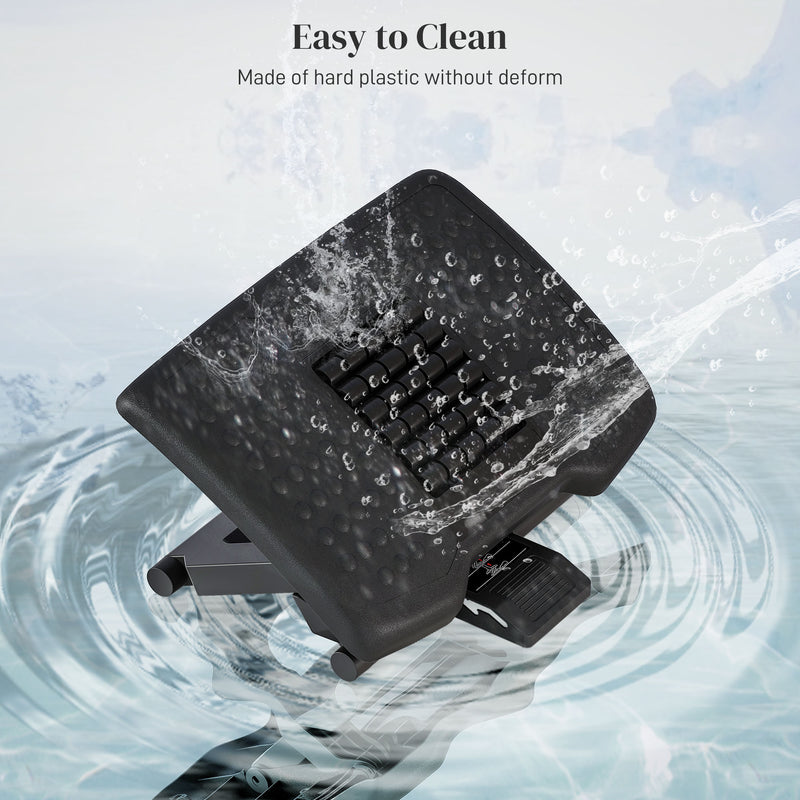 Foot Rest For Under Desk With Massage Function, Adjustable Angle And Height