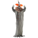 HOMCOM Halloween Clown Animatronic Prop with Light Up Eyes, for Indoor Outdoor