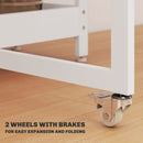 HOMCOM Folding Dining Table, Drop Leaf Table With Open Compartments