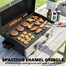 Outsunny 2 Burner Grill Griddle, Tabletop Gas BBQ With Grease Cup, Black