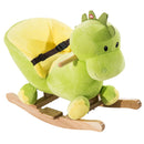 HOMCOM Kids Rocking (Dinosaur) Horse - Plush Ride-On Dinosaur Seat - with Seat Safety Belt
