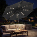 Outsunny 2.6 m Garden Parasol Umbrella with Light, Outdoor Patio Umbrella