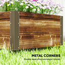 Outsunny Raised Garden Bed, Wooden Planter with Trellis and Wheels