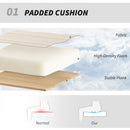 HOMCOM Linen Criss Cross Legged Office Chair with Tilt Function