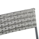 Outsunny 3 PCS PE Rattan Wicker Garden Furniture Patio Bistro Set Folding for 2 Outdoor Table and Chair Set (Grey)