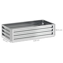 Outsunny Raised Garden Bed Elevated Planter Box for Flowers Silver