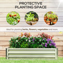 Outsunny Raised Garden Bed Elevated Planter Box for Flowers Silver