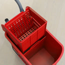 HOMCOM 20L Mop Bucket With Wringer Handle On Wheels For Floor Cleaning
