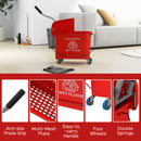 HOMCOM 20L Mop Bucket With Wringer Handle On Wheels For Floor Cleaning