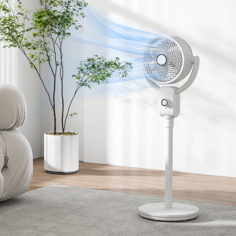 HOMCOM Pedestal Fan, Air Circulation Fan with Oscillating, Tilt, for Home