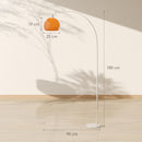 HOMCOM Modern Standing Lamp with Shade & Foot Switch, Orange