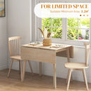 Extendable Kitchen Table For 2-4, Folding Drop Leaf Dining Table For Small Space