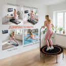 SPORTNOW 40'' Foldable Fitness Trampoline Rebounder with Handle