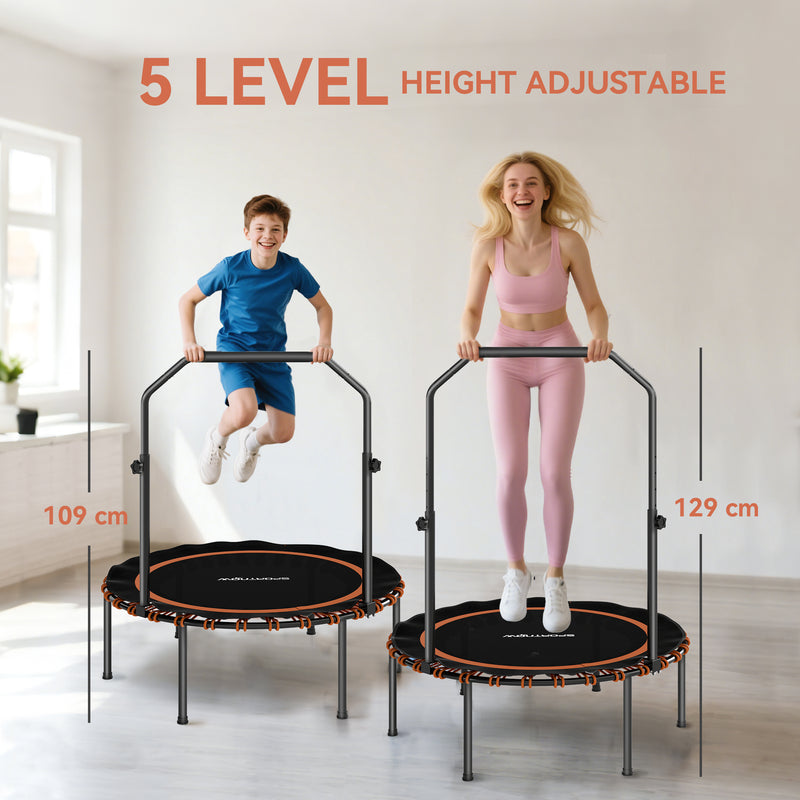 SPORTNOW 40'' Foldable Fitness Trampoline Rebounder with Handle