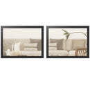HOMCOM 30 x 40 cm Wall Bathroom Mirror, Vanity Mirror, Set of 2, Black