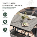 Outsunny Rattan Dining Set, Rattan Cube Dining Sets W/ Space-saving Design