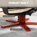 Recliner Chair With Footstool And Adjustable Backrest PU Armchair - Black, Brown, Grey