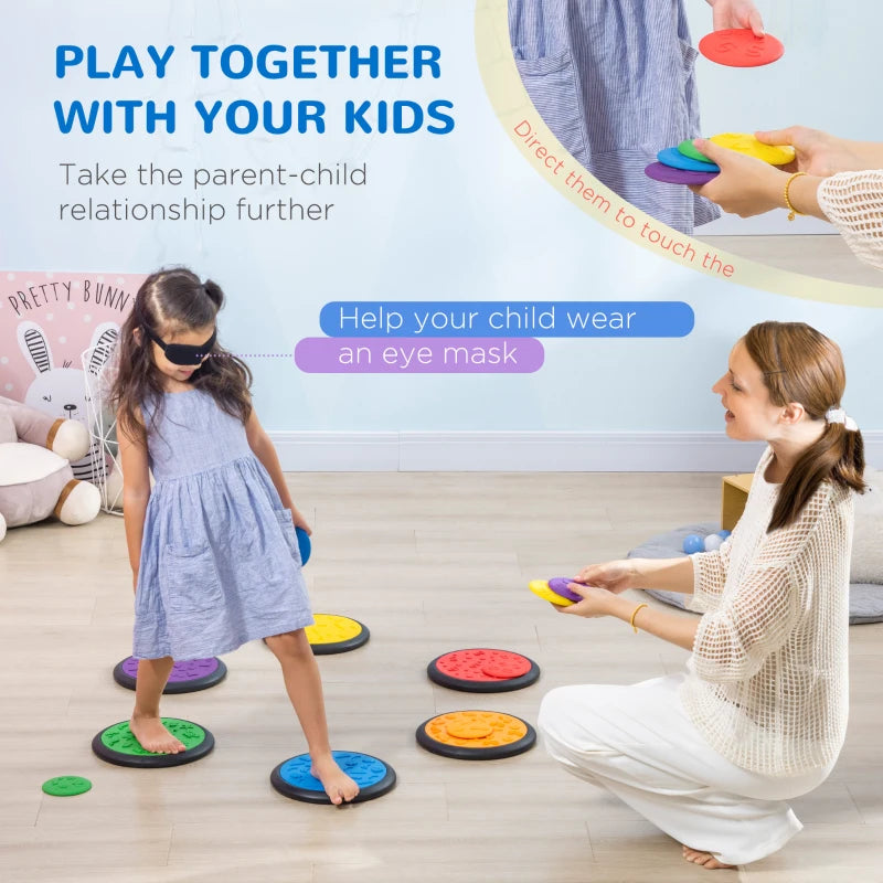 HOMCOM Sensory Balance Step Discs for Kids