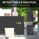 Outsunny Side Awning Retractable, Privacy Screen, 400x160cm