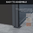 Outsunny Side Awning Retractable, Privacy Screen, 400x160cm