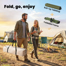 Outsunny 4ft Folding Camping Table, Picnic Table with Roll Up Top, Green